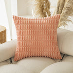 Soft Boho Striped Throw Pillow Covers – Modern Farmhouse Plush Cushion Covers for Sofa, Bed & Living Room Decor
