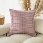 Soft Boho Striped Throw Pillow Covers – Modern Farmhouse Plush Cushion Covers for Sofa, Bed & Living Room Decor