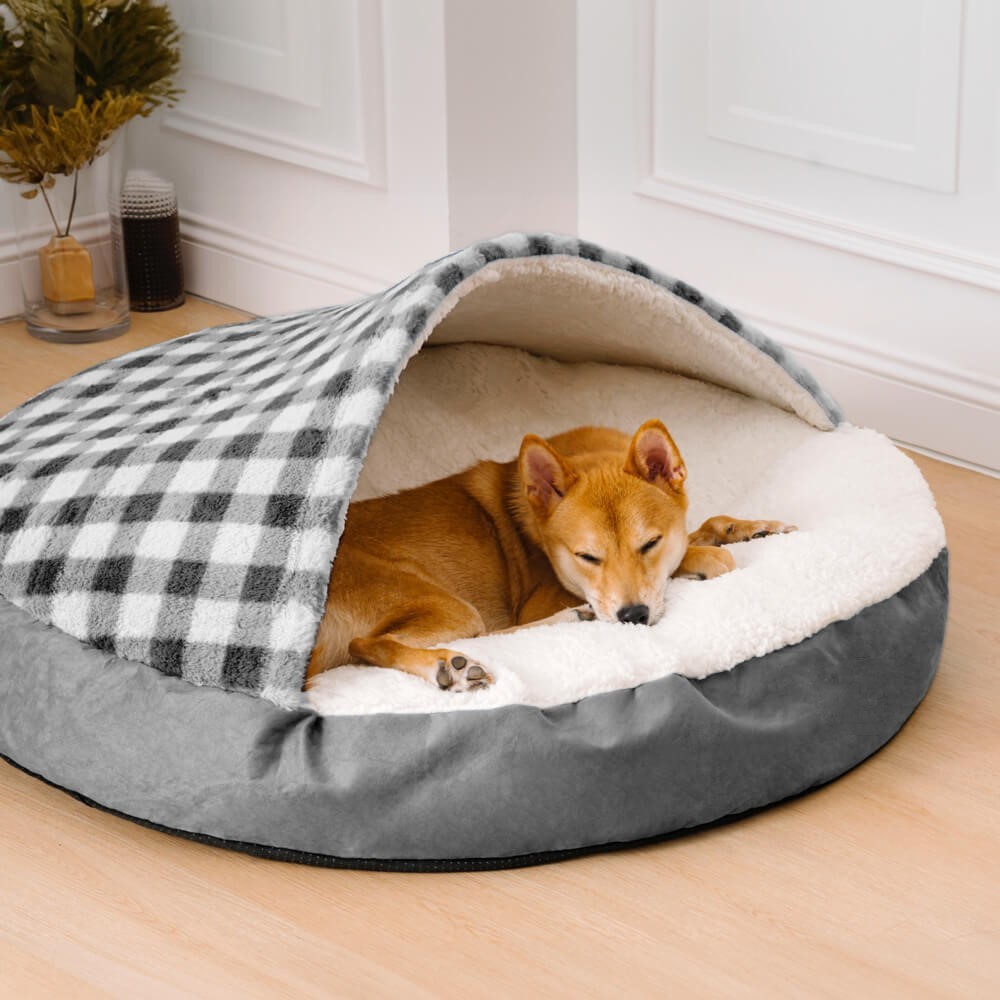 Plush Dog & Cat Nest Bed – Soft Cozy Pet Bed for Small to Medium Pets, Washable, Universal Design