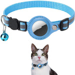 Reflective Pet Collar with Waterproof Airtag Holder – Durable Nylon Adjustable Dog & Cat Collar for All Seasons