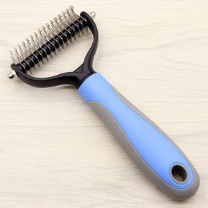 Pet Long-Haired Dog Knot Comb – Double-Sided Blade for Grooming & Dematting | Stainless Steel Pet Comb for Dogs