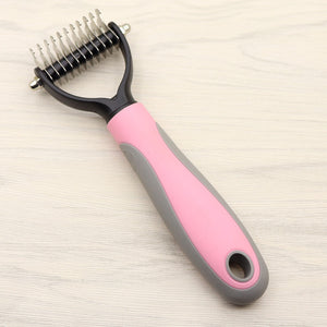 Pet Long-Haired Dog Knot Comb – Double-Sided Blade for Grooming & Dematting | Stainless Steel Pet Comb for Dogs