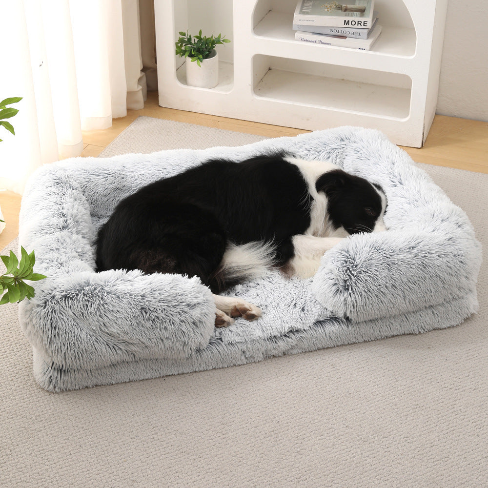 Plush Round Pet Bed – Soft Winter Dog Bed for Small to XXL Pets, Cozy & Washable in Multiple Colors
