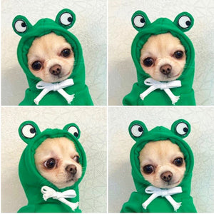 Cute Fruit Dog Hoodies for Small Dogs – Warm Winter Fleece Pet Clothes, Puppy & Cat Costumes for French Bulldog, Chihuahua, and More