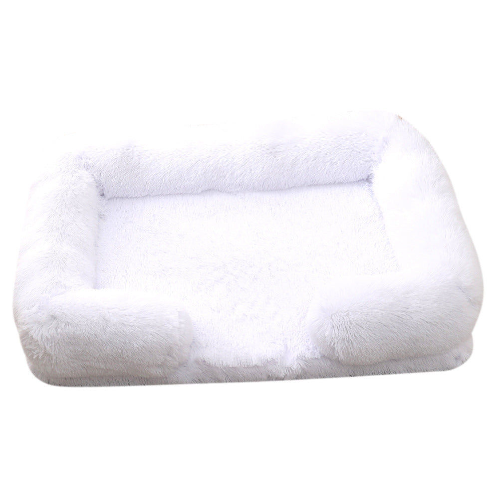 Plush Round Pet Bed – Soft Winter Dog Bed for Small to XXL Pets, Cozy & Washable in Multiple Colors