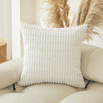 Soft Boho Striped Throw Pillow Covers – Modern Farmhouse Plush Cushion Covers for Sofa, Bed & Living Room Decor