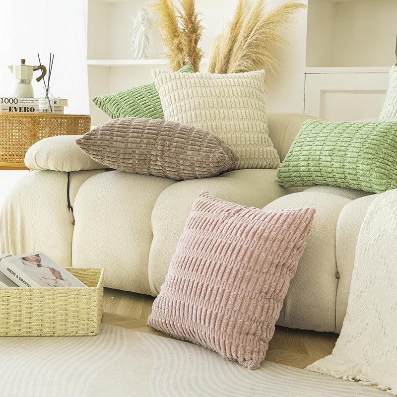Soft Boho Striped Throw Pillow Covers – Modern Farmhouse Plush Cushion Covers for Sofa, Bed & Living Room Decor