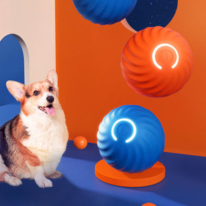 Pet Dog Rubber Ball Toy – Durable Bite-Resistant Chew & Training Ball for Puppies and Dogs, Teeth Cleaning, USB Rechargeable