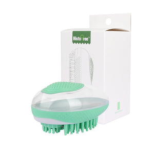 2-in-1 Dog & Cat Bath Brush – Soft Silicone Pet Grooming & Massage Comb with Shampoo Dispenser, Easy-Clean Design