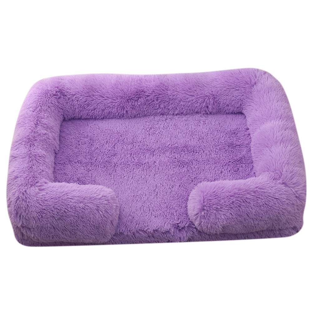 Plush Round Pet Bed – Soft Winter Dog Bed for Small to XXL Pets, Cozy & Washable in Multiple Colors