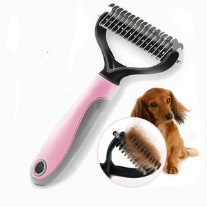 Pet Long-Haired Dog Knot Comb – Double-Sided Blade for Grooming & Dematting | Stainless Steel Pet Comb for Dogs