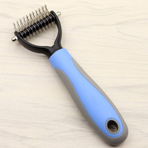 Pet Long-Haired Dog Knot Comb – Double-Sided Blade for Grooming & Dematting | Stainless Steel Pet Comb for Dogs