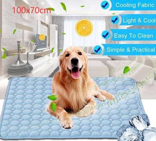 Pet Dog Cat Ice Silk Cooling Pad – Instant Summer Heat Relief, Durable & Breathable Cooling Nest for All Pet Sizes