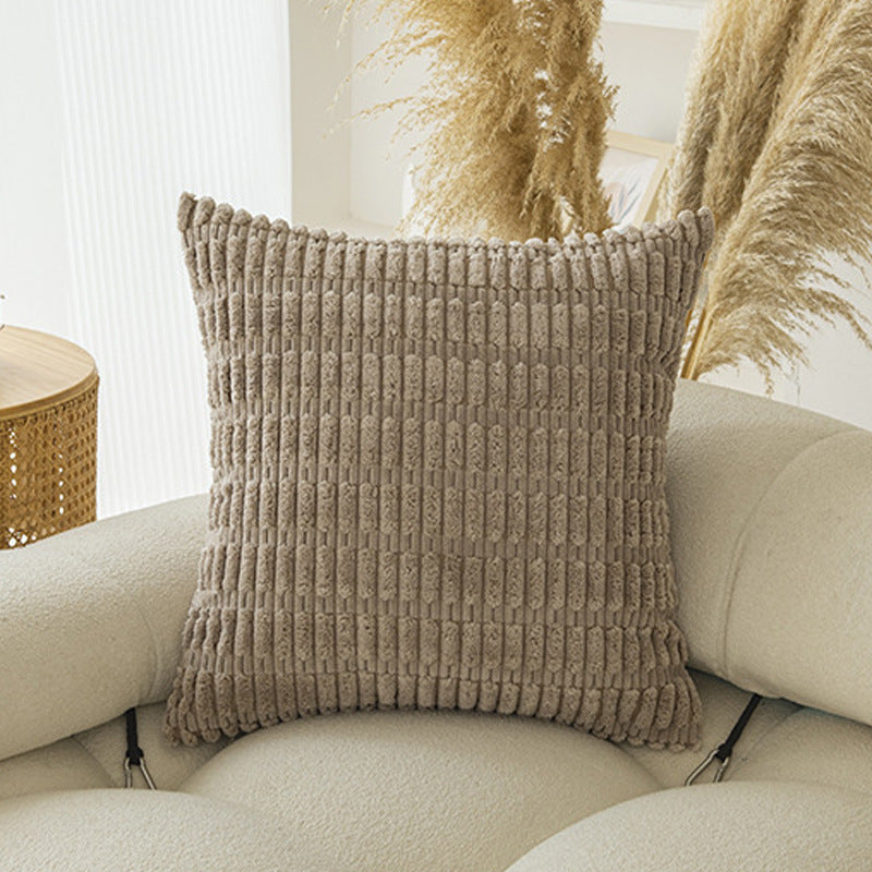 Soft Boho Striped Throw Pillow Covers – Modern Farmhouse Plush Cushion Covers for Sofa, Bed & Living Room Decor