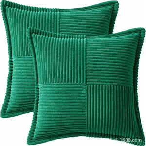 Super Soft Corduroy Pillow Covers – Boho Striped Decorative Throw Covers for Couch, Living Room, Christmas Decor (1 Piece)