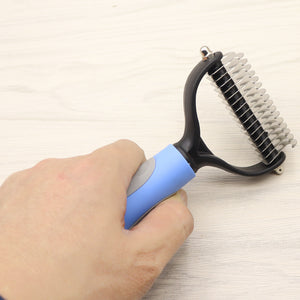 Pet Long-Haired Dog Knot Comb – Double-Sided Blade for Grooming & Dematting | Stainless Steel Pet Comb for Dogs