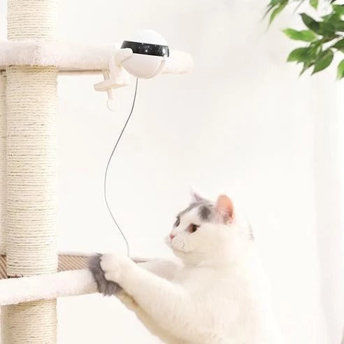 Pet Cat Toy Electronic Motion | Interactive Electric Funny Cat Toy with Rope & Fur Ball for Active Play