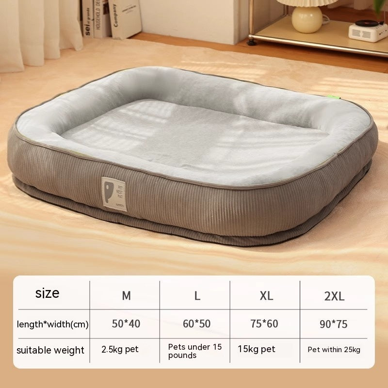 Home Winter Warm Dog Bed – Plush Cozy Pet Sleeping Nest with Blanket, Multiple Sizes & Colors