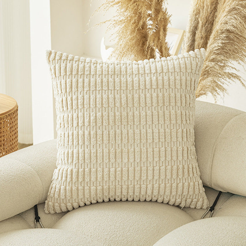 Soft Boho Striped Throw Pillow Covers – Modern Farmhouse Plush Cushion Covers for Sofa, Bed & Living Room Decor