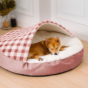 Plush Dog & Cat Nest Bed – Soft Cozy Pet Bed for Small to Medium Pets, Washable, Universal Design
