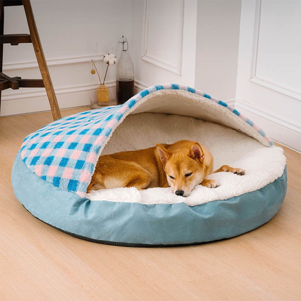 Plush Dog & Cat Nest Bed – Soft Cozy Pet Bed for Small to Medium Pets, Washable, Universal Design
