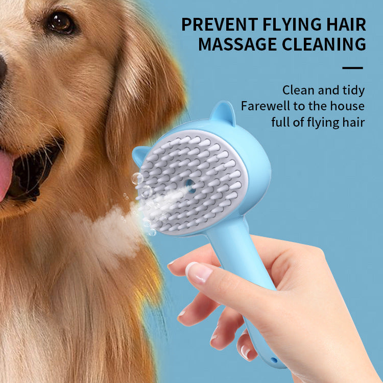 Rechargeable Hair Cleaning Brush with Mist – Multifunctional Pet Grooming & Self-Cleaning Slicker Brush for Dogs & Cats