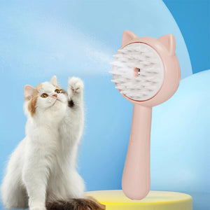 Rechargeable Hair Cleaning Brush with Mist – Multifunctional Pet Grooming & Self-Cleaning Slicker Brush for Dogs & Cats