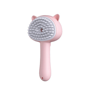Rechargeable Hair Cleaning Brush with Mist – Multifunctional Pet Grooming & Self-Cleaning Slicker Brush for Dogs & Cats