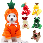 Cute Fruit Dog Hoodies for Small Dogs – Warm Winter Fleece Pet Clothes, Puppy & Cat Costumes for French Bulldog, Chihuahua, and More
