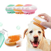 2-in-1 Dog & Cat Bath Brush – Soft Silicone Pet Grooming & Massage Comb with Shampoo Dispenser, Easy-Clean Design