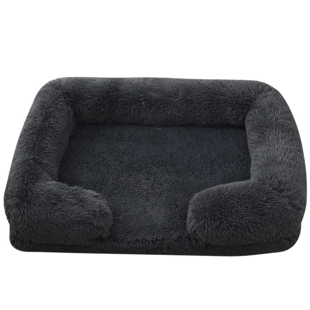 Plush Round Pet Bed – Soft Winter Dog Bed for Small to XXL Pets, Cozy & Washable in Multiple Colors