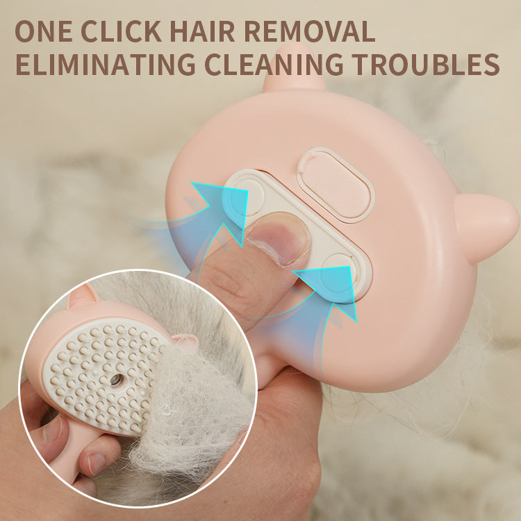 Rechargeable Hair Cleaning Brush with Mist – Multifunctional Pet Grooming & Self-Cleaning Slicker Brush for Dogs & Cats