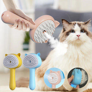 Rechargeable Hair Cleaning Brush with Mist – Multifunctional Pet Grooming & Self-Cleaning Slicker Brush for Dogs & Cats