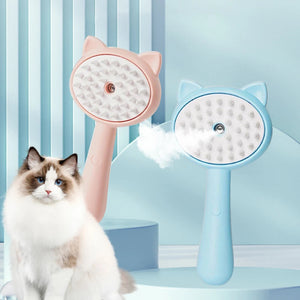 Rechargeable Hair Cleaning Brush with Mist – Multifunctional Pet Grooming & Self-Cleaning Slicker Brush for Dogs & Cats